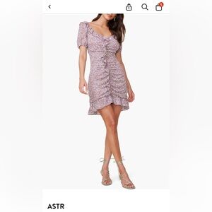 ASTR Floral Ruched Dress